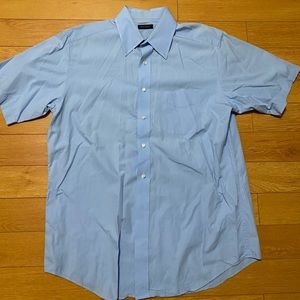 Club Room Sky Blue Short Sleeve Button Down